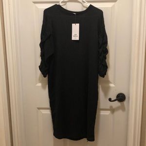 Zara basic black dress